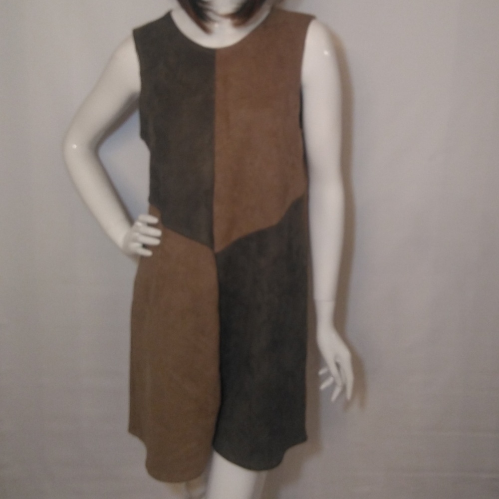 Faux Suede Sheath Dress.
